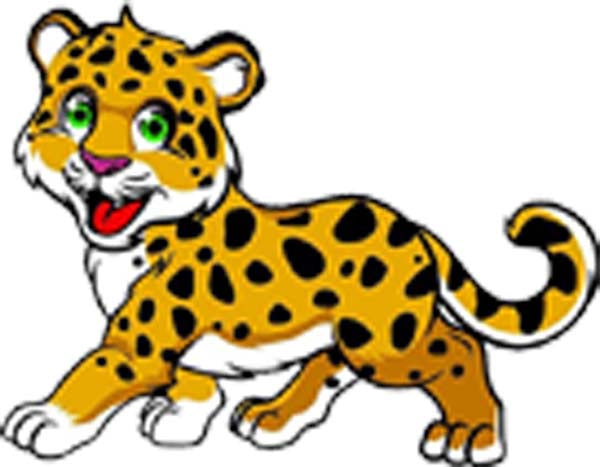 Cute Happy Baby Wild Cat Cub Cartoon Emoji - Jaguar Vinyl Decal Sticker