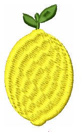 Iron on / Sew On Patch Applique Cute Kawaii Anime Fruit Cartoon Emoji - Lemon #1 Embroidered Design