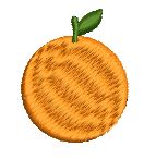 Iron on / Sew On Patch Applique Cute Kawaii Anime Fruit Cartoon Emoji - Orange #1 Embroidered Design