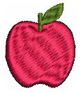 Iron on / Sew On Patch Applique Cute Kawaii Anime Fruit Cartoon Emoji - Red Apple #1 Embroidered Design