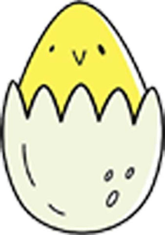 Cute Kawaii Nursery Chicken Chick Egg Have A Blessed Easter Cartoon - Chick Egg Vinyl Decal Sticker