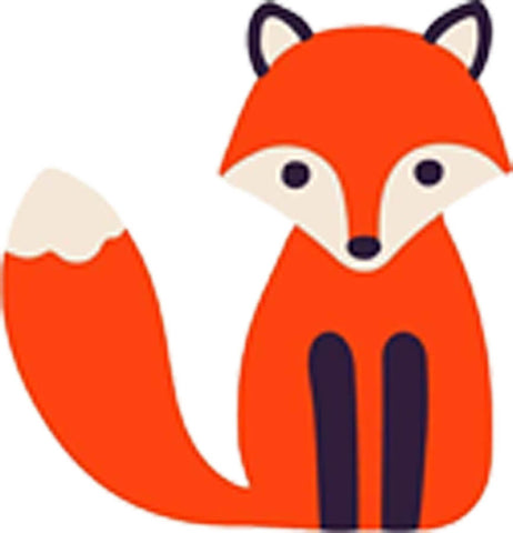 Cute Simple Sweet Orange Fox Shiba Inu Cartoon - Sitting Vinyl Decal Sticker