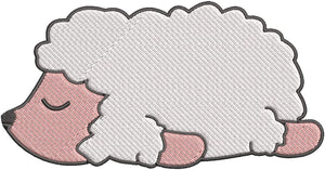 Iron on / Sew On Patch Applique Cute Sleepy Lazy Sheep Cartoon - Sheep Embroidered Design