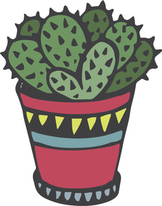 Cute Adorable Desert Succulent Cactus Plant Cartoon #16 Vinyl Decal Sticker