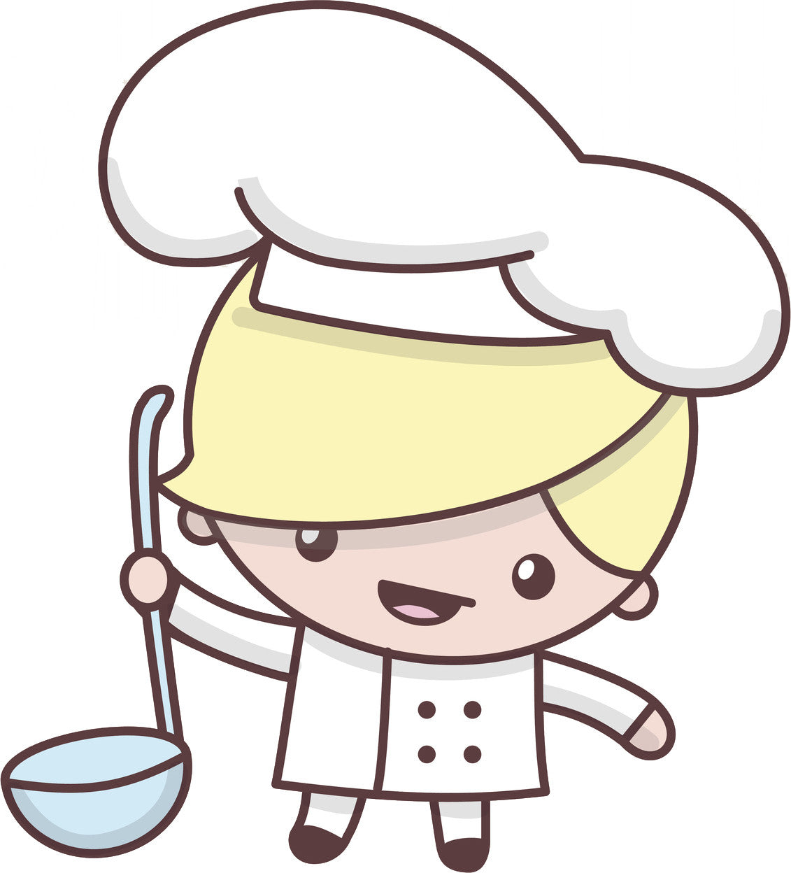 Cute Adorable Kawaii Adult Career Cartoon Emoji - Cook Chef Vinyl Decal Sticker