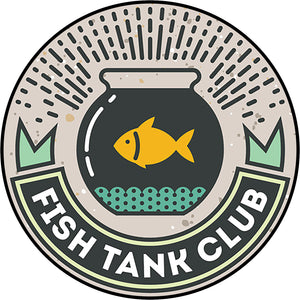 Cute Animal Pet Service Cartoon Logo Icon - Fish Tank Club Vinyl Decal Sticker