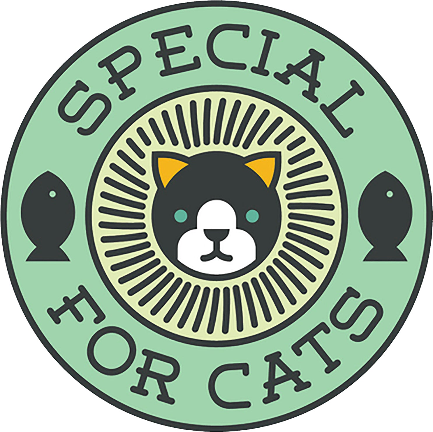 Cute Animal Pet Service Cartoon Logo Icon - Special for Cats Vinyl Decal Sticker