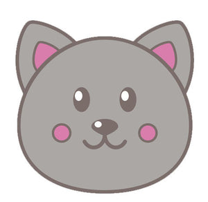 Cute Baby Cartoon Animal - Kitty Cat Vinyl Decal Sticker