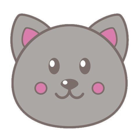 Cute Baby Cartoon Animal - Kitty Cat Vinyl Decal Sticker
