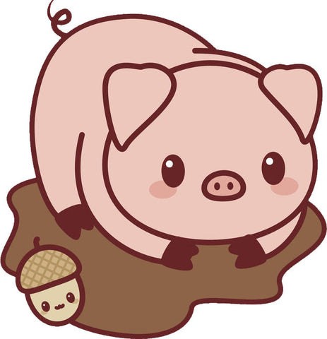Cute Baby Country Animal - Piggie Piglet Vinyl Decal Sticker