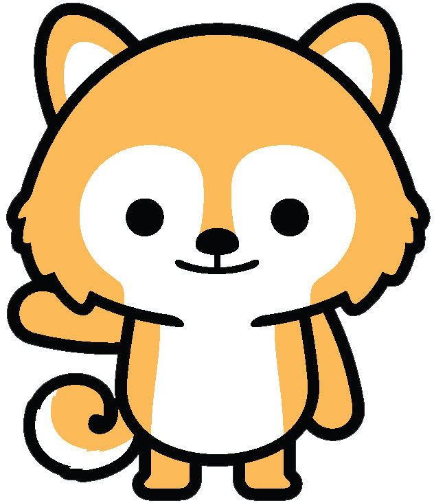 Cute Baby Fox Shiba Inu Puppy Dog Cartoon Emoji #1 Vinyl Decal Sticker