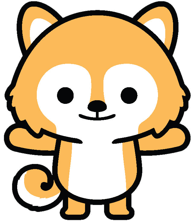 Cute Baby Fox Shiba Inu Puppy Dog Cartoon Emoji #2 Vinyl Decal Sticker