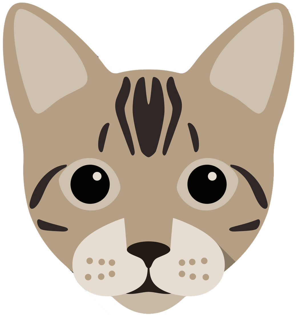 Cute Bengal Kitty Cat Vinyl Decal Sticker