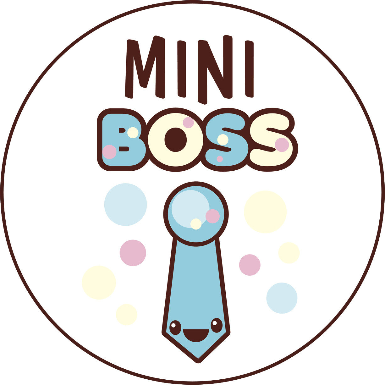 Cute Blue Girly Kawaii Candy Letters Icon - Mini Boss Tie Vinyl Decal Sticker