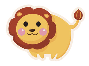Cute Blushing Baby Animal - Lion Cub #8 Vinyl Decal Sticker
