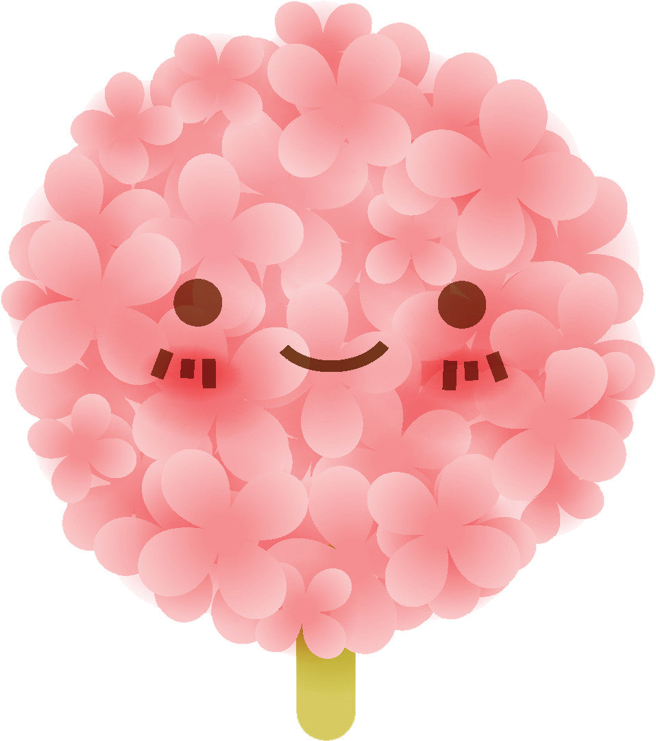 Cute Blushing Flower Cartoon Emoji #8 Vinyl Decal Sticker