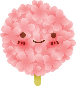 Cute Blushing Flower Cartoon Emoji #8 Vinyl Decal Sticker
