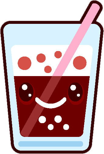 Cute Foodie Food Dessert Drink Emoji Cartoon - Soda Pop Softdrink Vinyl Decal Sticker