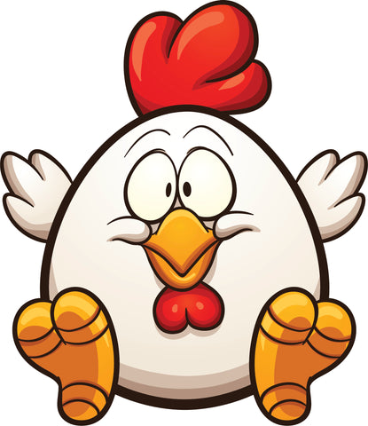 Cute Funny Nursery Farm Animal Egg Cartoon Emoji - Chicken Vinyl Decal Sticker