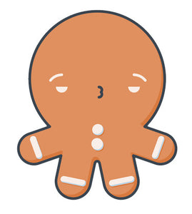 Cute Gingerbread Man Baby Emoji - Whatever Vinyl Decal Sticker