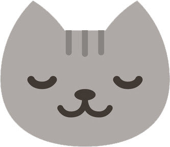 Cute Gray Kitty Cat Face Emoji - Peaceful Zen Vinyl Decal Sticker
