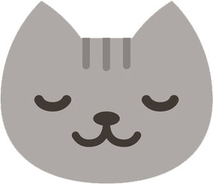 Cute Gray Kitty Cat Face Emoji - Peaceful Zen Vinyl Decal Sticker
