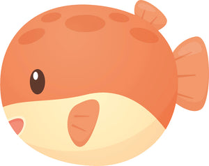 Cute Happy Baby Sea Creature Cartoon - Fish Vinyl Decal Sticker