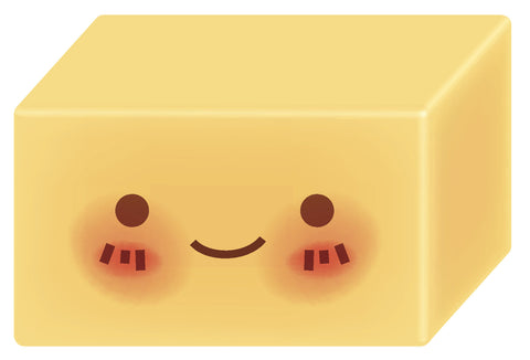Cute Happy Block of Cheese #1 Vinyl Decal Sticker