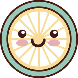 Cute Happy Citrus Fruit Cartoon Emoji Vinyl Decal Sticker