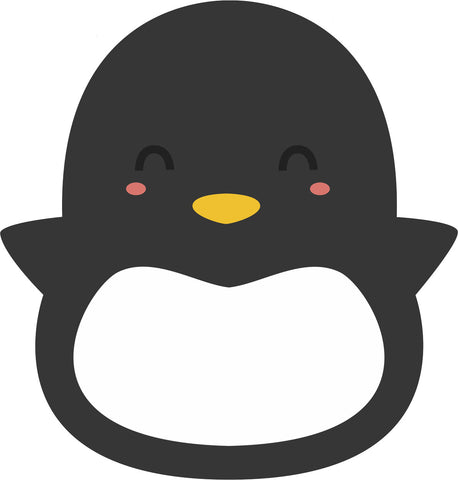 Cute Happy Kawaii Animal Character - Penguin Vinyl Decal Sticker