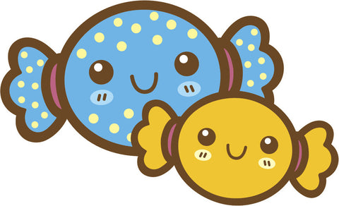 Cute Happy Kawaii Dessert Food Cartoon Emoji - Candy Vinyl Decal Sticker