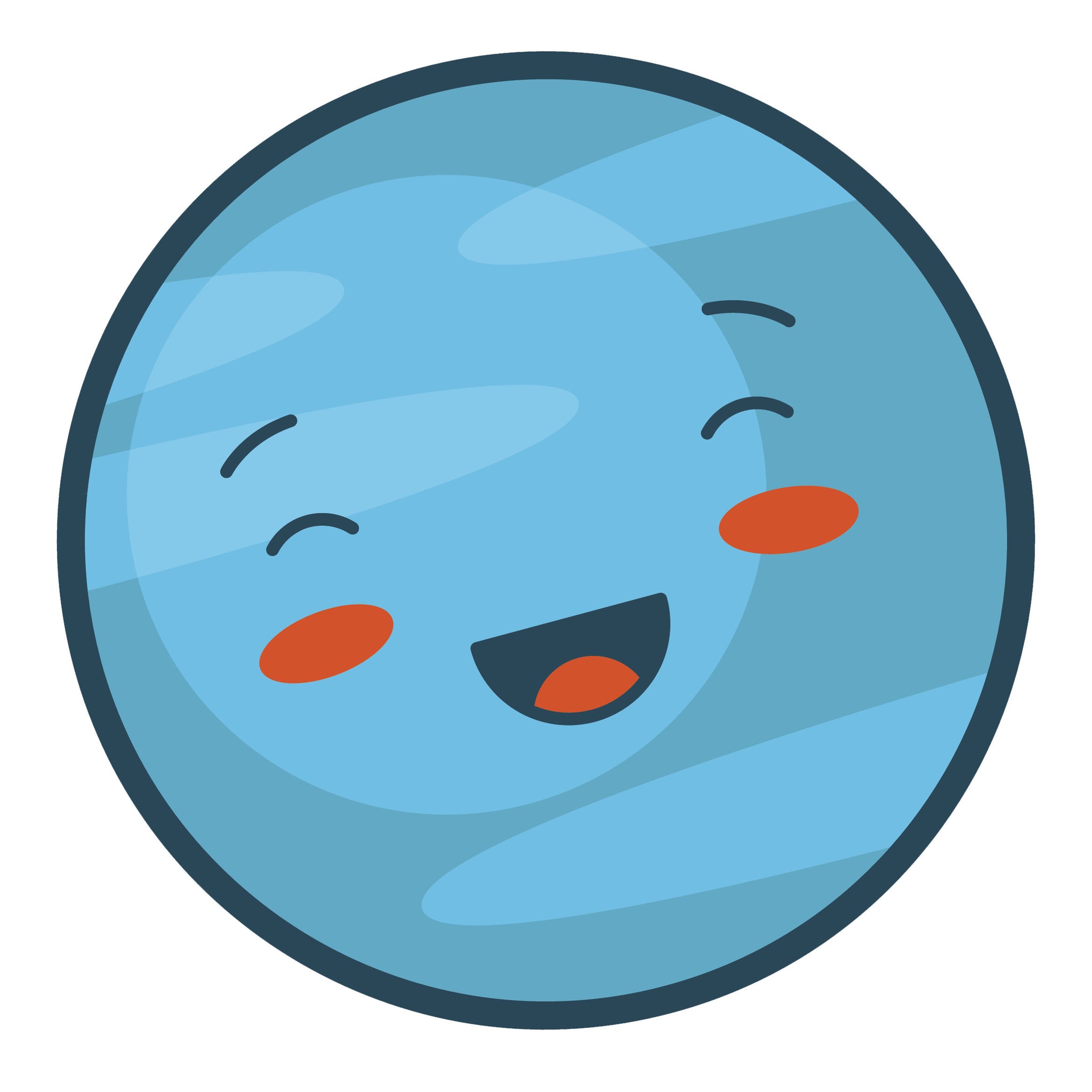 Cute Happy Uranus Vinyl Decal Sticker