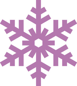Cute Hipster Pastel Christmas Holiday Decoration Cartoon - Purple Snowflake Vinyl Decal Sticker