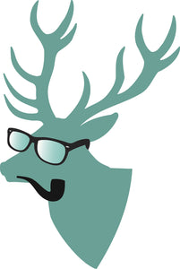 Cute Hipster Pastel Christmas Holiday Decoration Cartoon - Teal Deer Vinyl Decal Sticker