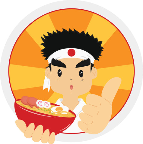 Cute Japanese Food Ramen Chef Master Icon Vinyl Decal Sticker