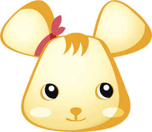 Cute Kawaii Animal Cartoon Emoji Head - Mouse Vinyl Decal Sticker