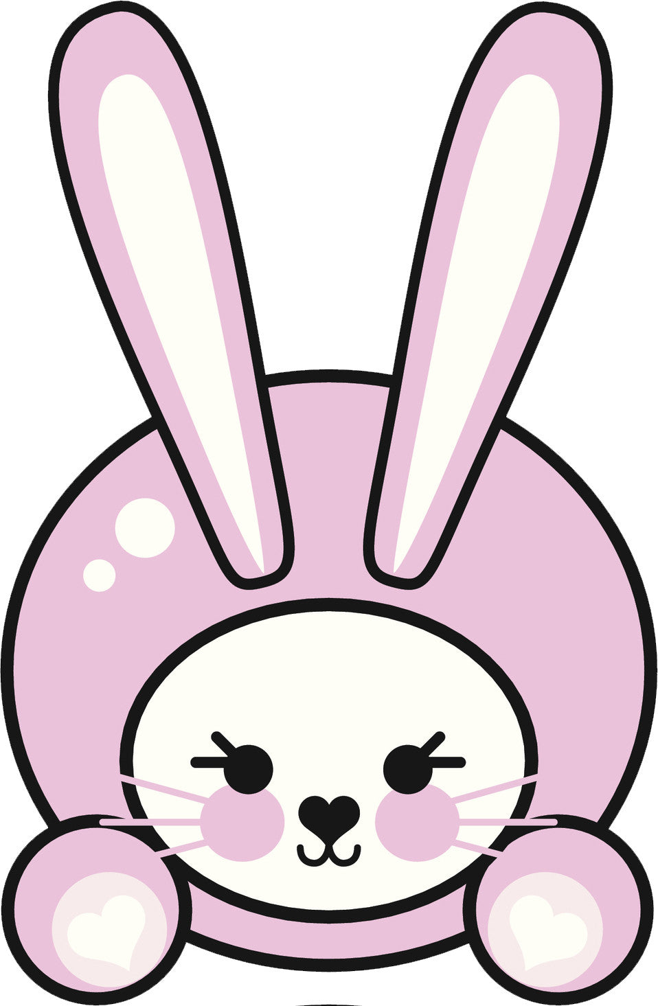 Cute Kawaii Animal in Costume Cartoon - Bunny Rabbit Vinyl Decal Sticker