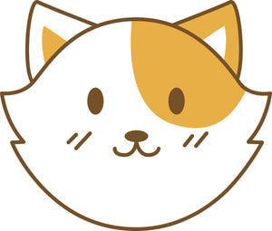Cute Kawaii Baby Animal Face - Kitty Cat Vinyl Decal Sticker