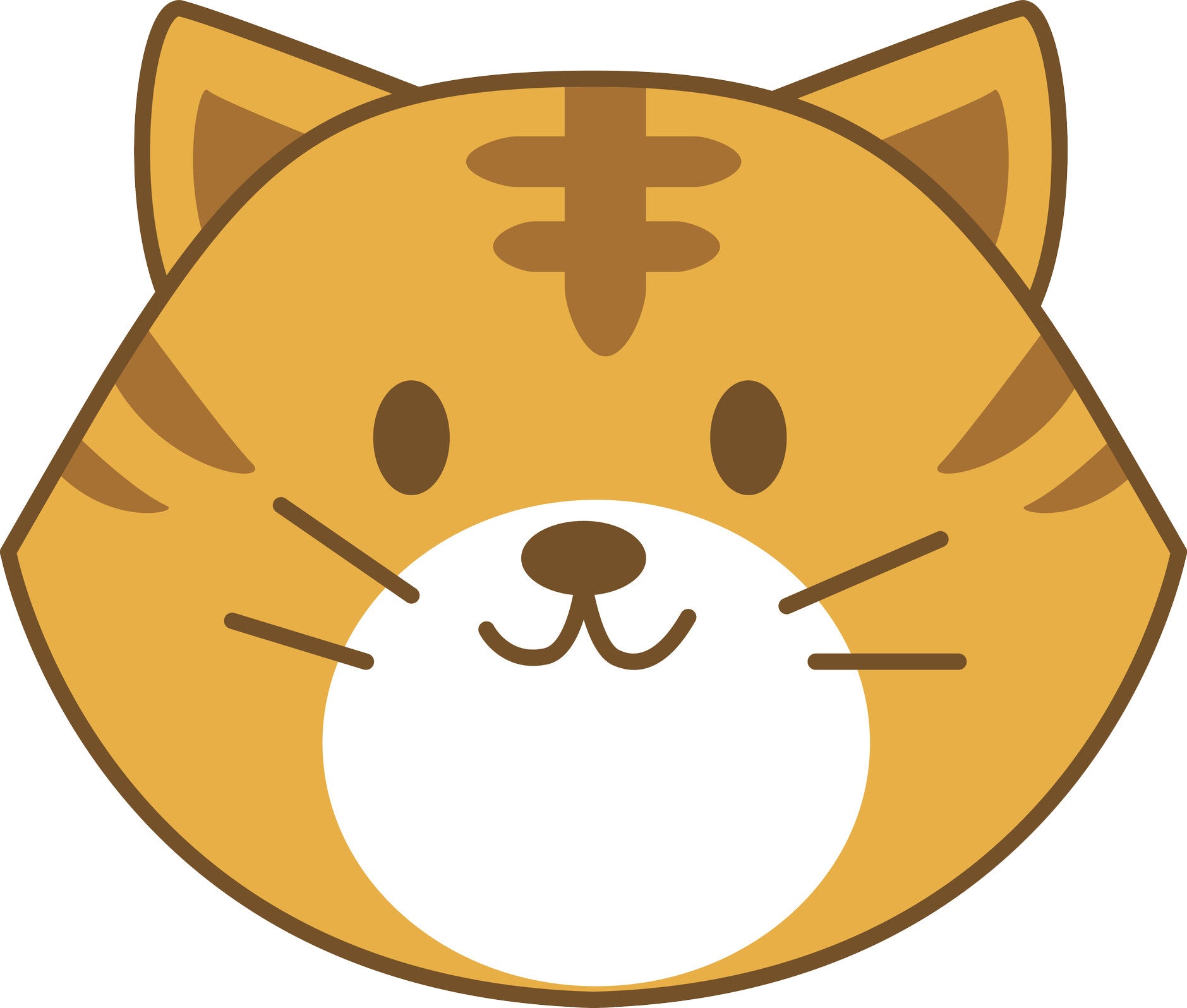 Cute Kawaii Baby Animal Face - Kitty Cat Tiger Vinyl Decal Sticker