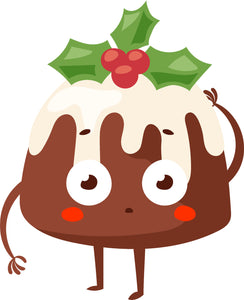 Cute Kawaii Bakery Pastry Cartoon Emoji - Fruitcake Vinyl Decal Sticker