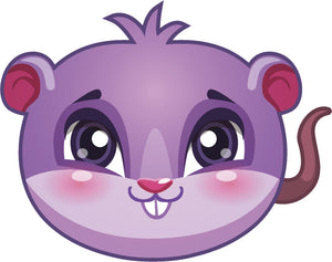 Cute Kawaii Big Eyed Animal Cartoon Emoji - Mouse Vinyl Decal Sticker