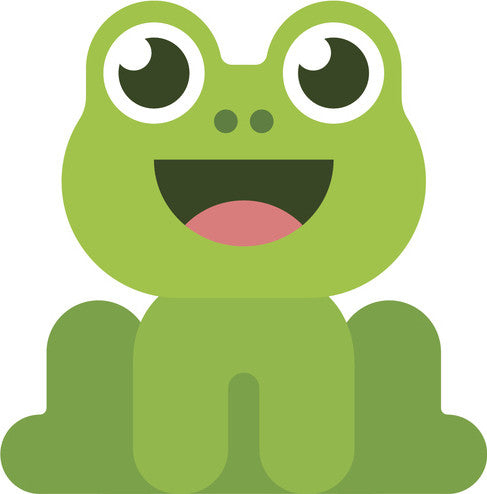 Cute Kawaii Green Frog Cartoon Emoji #2 Vinyl Decal Sticker