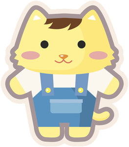 Cute Kitty Cat in Clothes #8 Vinyl Decal Sticker