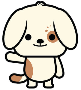 Cute Playful Spotted Puppy Dog Cartoon Emoji #2 Vinyl Decal Sticker