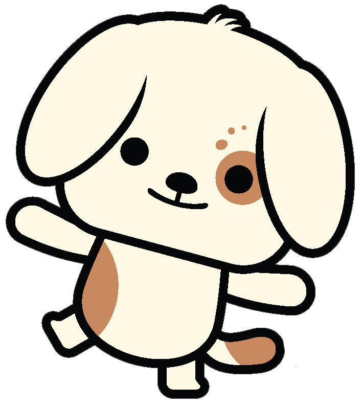 Cute Playful Spotted Puppy Dog Cartoon Emoji #3 Vinyl Decal Sticker