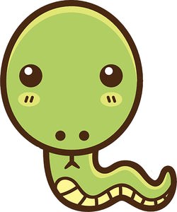 Cute Simple Kawaii Animal Cartoon Icon - Snake Vinyl Decal Sticker