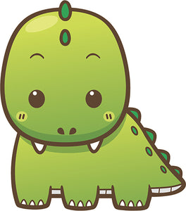 Cute Simple Kawaii Wild Animal Cartoon Icon - Dinosaur Lizard Vinyl Decal Sticker