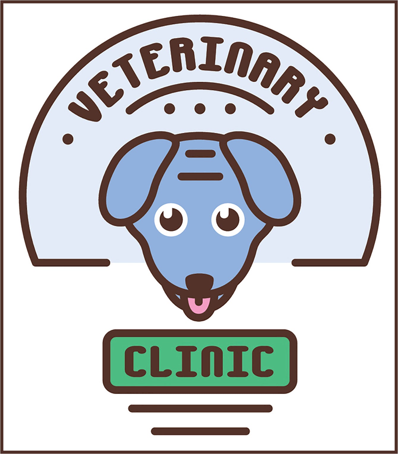 Cute Veterinary Clinic Pet Shop Cartoon Logo Icon #13 Vinyl Decal Sticker