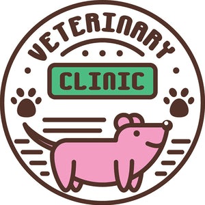 Cute Veterinary Clinic Pet Shop Cartoon Logo Icon #3 Vinyl Decal Sticker
