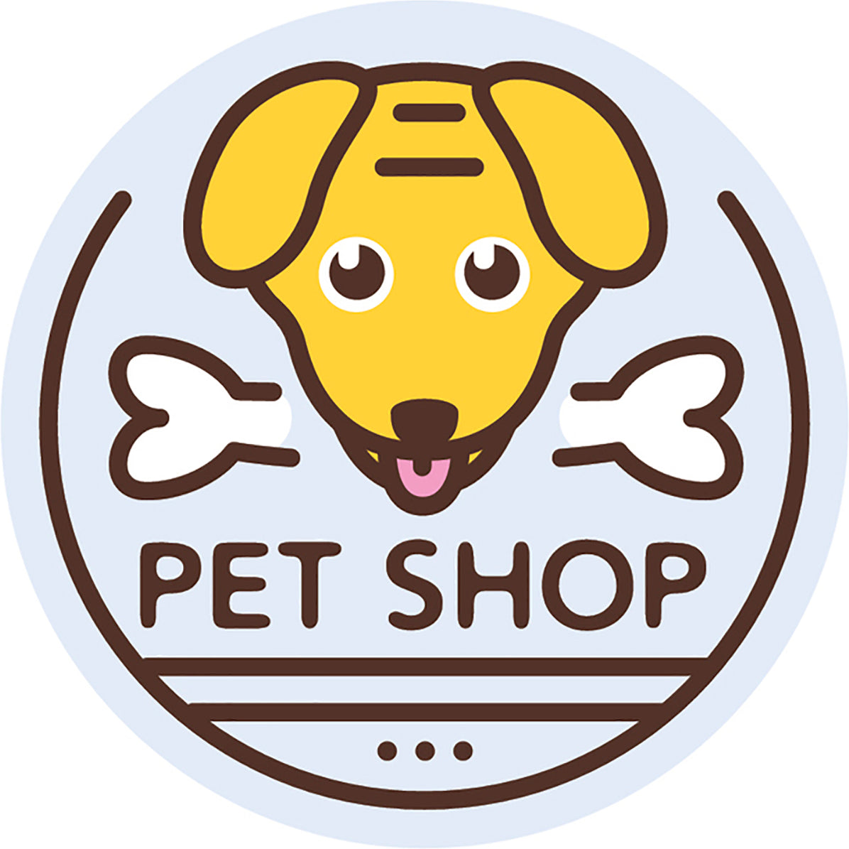 Cute Veterinary Clinic Pet Shop Cartoon Logo Icon #4 Vinyl Decal Sticker